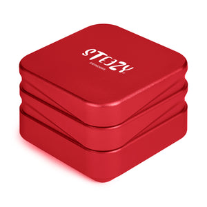 STEEZY® 4+1 | Hard-anodized aluminum alloy | CNC machined | Magnetic closure | 63mm | 4-piece | "Amsterdam Red"