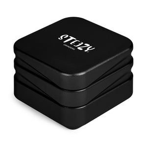 STEEZY® 4+1 | Hard-anodized aluminum alloy | CNC machined | Magnetic closure | 63mm | 4-piece | "Black Beauty"