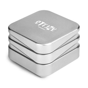 STEEZY® 4+1 | Hard-anodized aluminum alloy | CNC machined | Magnetic closure | 63mm | 4-piece | "Cool Silver"