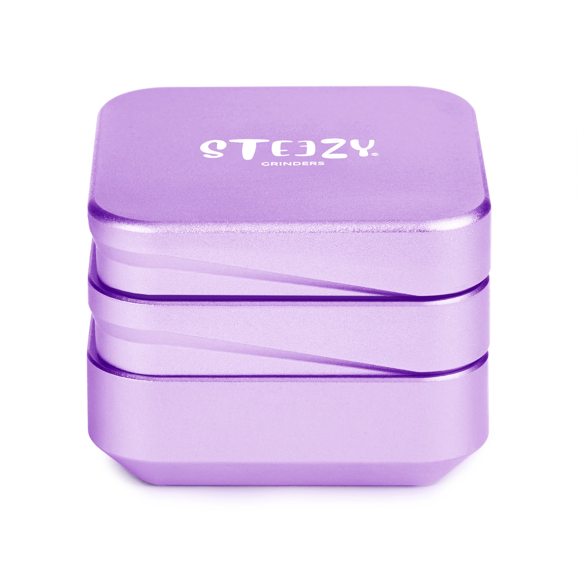 STEEZY® STEEZY® 4+1 | High Class Grinder | 63mm | 4-teiliger Grinder | quadratisch | CNC-gefräste Aluminiumlegierung | Neodym Magnetverschluss | Inklusive Pinsel & Klopfband "Purple Rose" – Individueller Grinder kaufen | Alternative zu NV Grinder