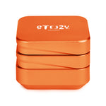 STEEZY® STEEZY® 4+1 | High Class Grinder | 63mm | 4-teiliger Grinder | quadratisch | CNC-gefräste Aluminiumlegierung | Neodym Magnetverschluss | Inklusive Pinsel & Klopfband "Blazing Orange" – Individueller Grinder kaufen | Alternative zu NV Grinder