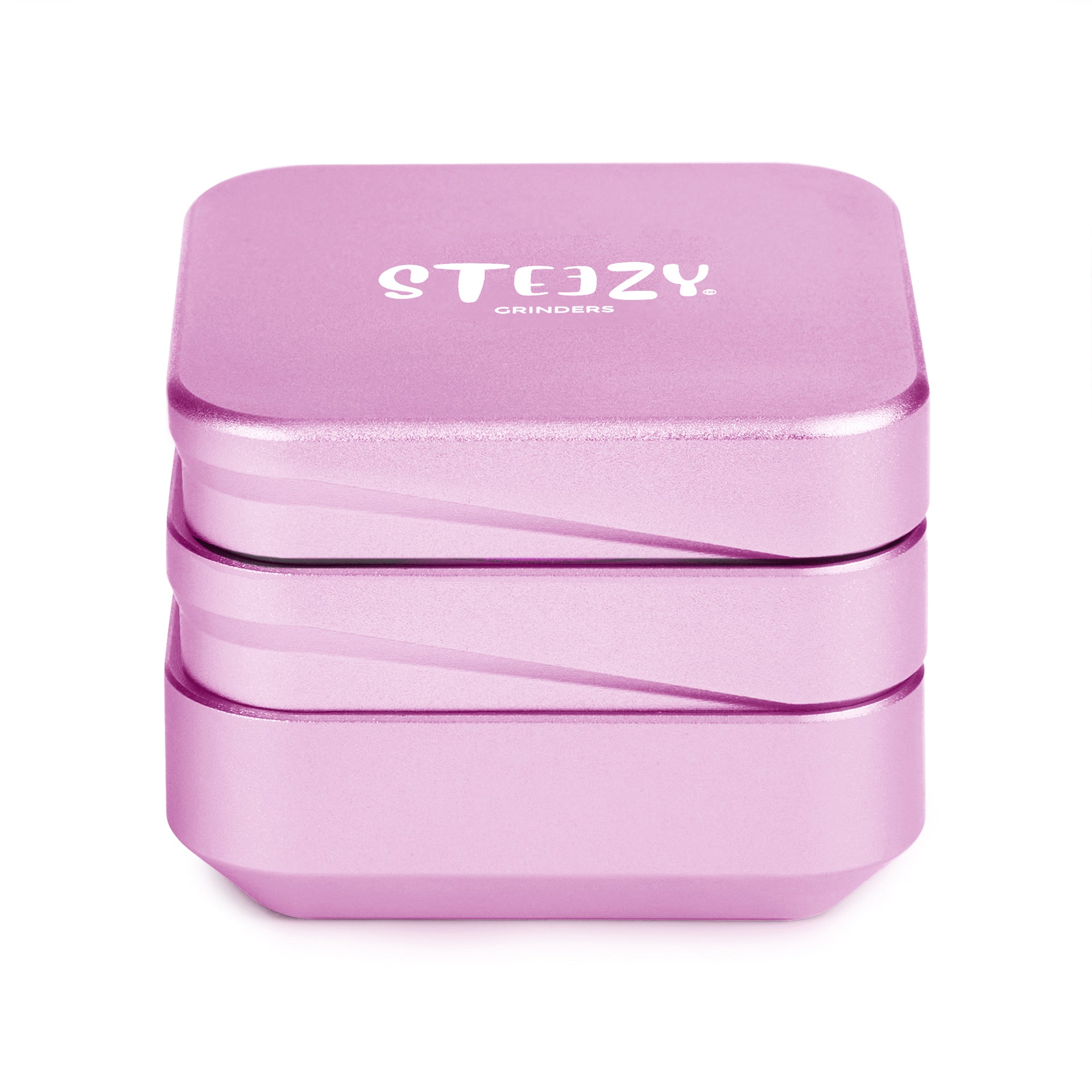 STEEZY® STEEZY® 4+1 | High Class Grinder | 63mm | 4-teiliger Grinder | quadratisch | CNC-gefräste Aluminiumlegierung | Neodym Magnetverschluss | Inklusive Pinsel & Klopfband "Fairy Rose" – Individueller Grinder kaufen | Alternative zu NV Grinder