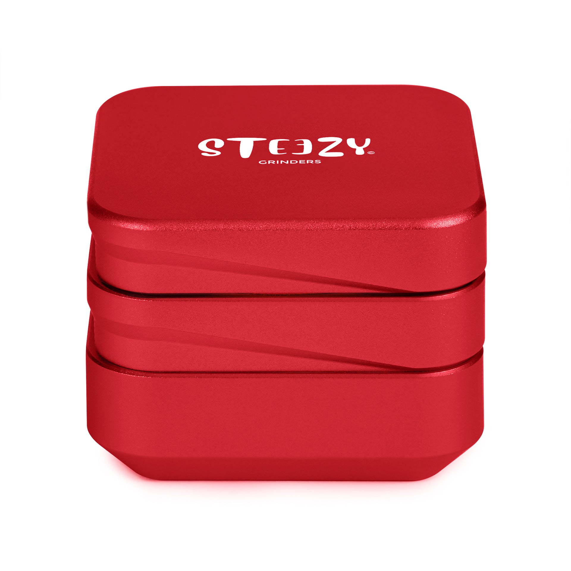 STEEZY® STEEZY® 4+1 | High Class Grinder | 63mm | 4-teiliger Grinder | quadratisch | CNC-gefräste Aluminiumlegierung | Neodym Magnetverschluss | Inklusive Pinsel & Klopfband "Amsterdam Red" – Individueller Grinder kaufen | Alternative zu NV Grinder