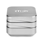 STEEZY® STEEZY® 4+1 | High Class Grinder | 63mm | 4-teiliger Grinder | quadratisch | CNC-gefräste Aluminiumlegierung | Neodym Magnetverschluss | Inklusive Pinsel & Klopfband "Cool Silver" – Individueller Grinder kaufen | Alternative zu NV Grinder