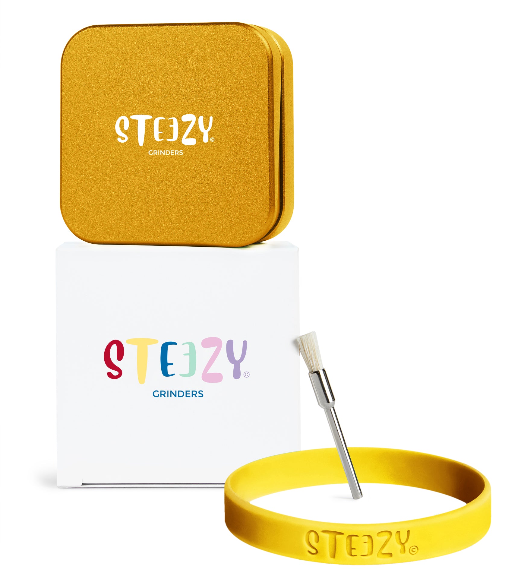 STEEZY® STEEZY® Classic | High Class Grinder | 63mm | 2-teiliger Grinder | quadratisch | CNC-gefräste Aluminiumlegierung | Neodym Magnetverschluss | Inklusive Pinsel & Klopfband "Acapulco Gold" – Individueller Grinder kaufen | Alternative zu NV Grinder